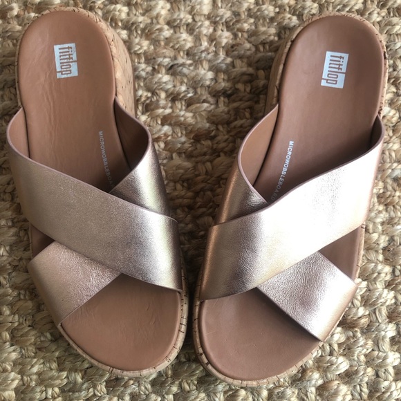 New: Fitflop F Mode FT8-323 in Rose Gold with Cork. Size 8 - Picture 7 of 15